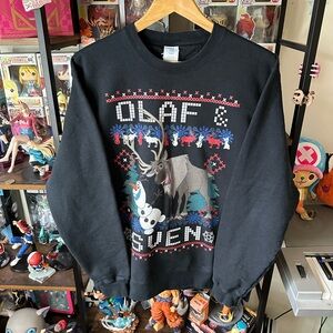 Disney Frozen Olaf Sven Ugly Christmas Sweater Men’s L